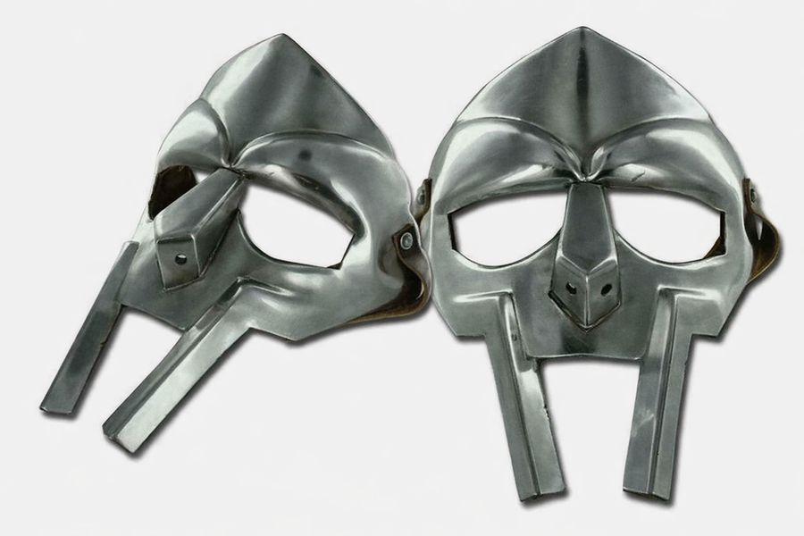 MF DOOM Style Gladiator Mask – Polished Steel Handmade Limited Edition Replica