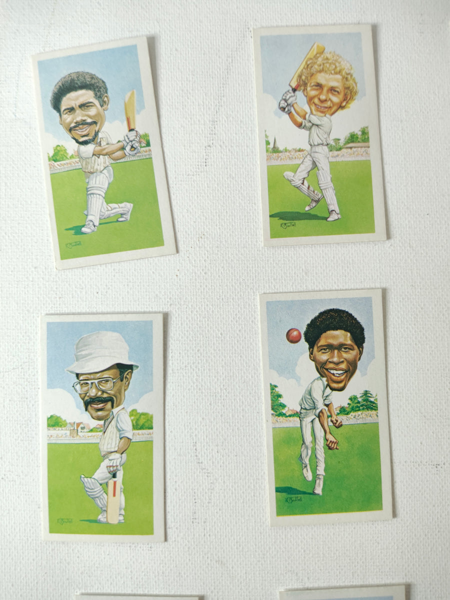 Texaco Trophy Cricketers Complete Set of 12 Cards circa 1984