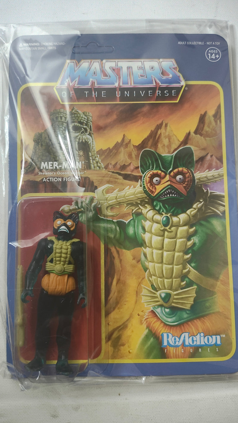 Masters of the Universe Mer-Man ReAction Figure - Unpunched Collectible Treasure