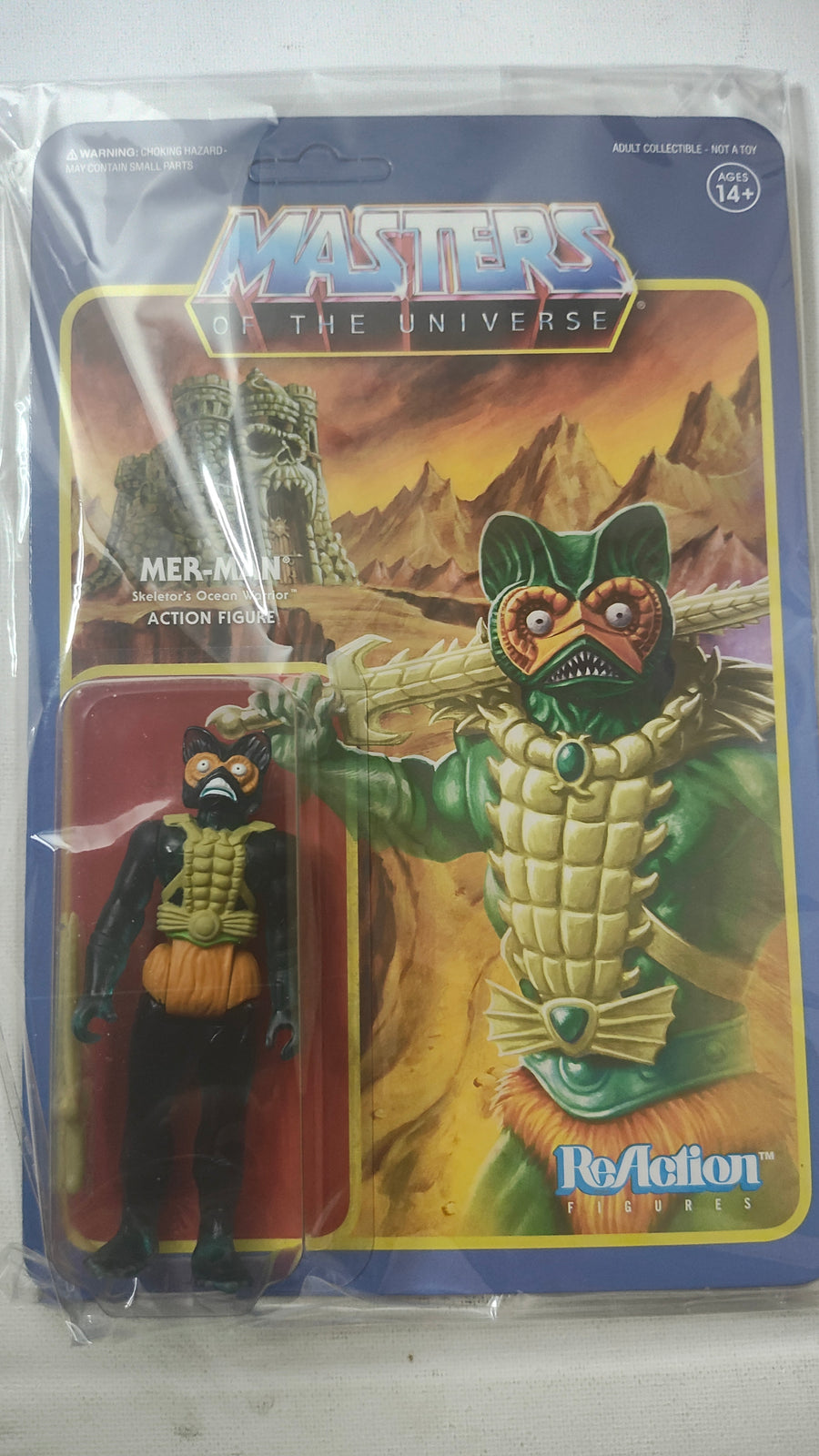 Masters of the Universe Mer-Man ReAction Figure - Unpunched Collectible Treasure