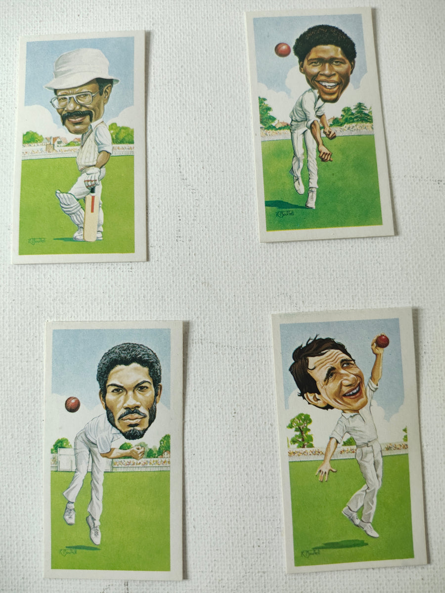 Texaco Trophy Cricketers Complete Set of 12 Cards circa 1984