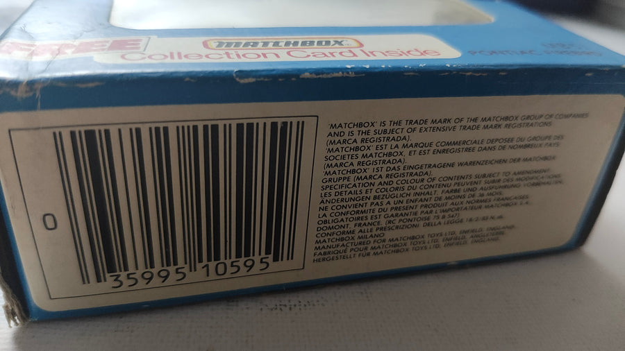 Matchbox Pontiac Firebird Collectible - Unopened 1981 Classic in Original Box