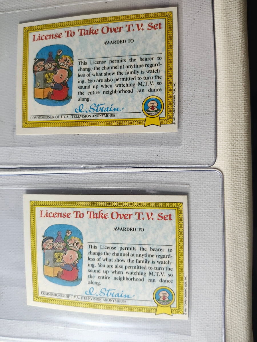 Garbage Pail Kids Series 1 UK Topps cards n/m circa 1985