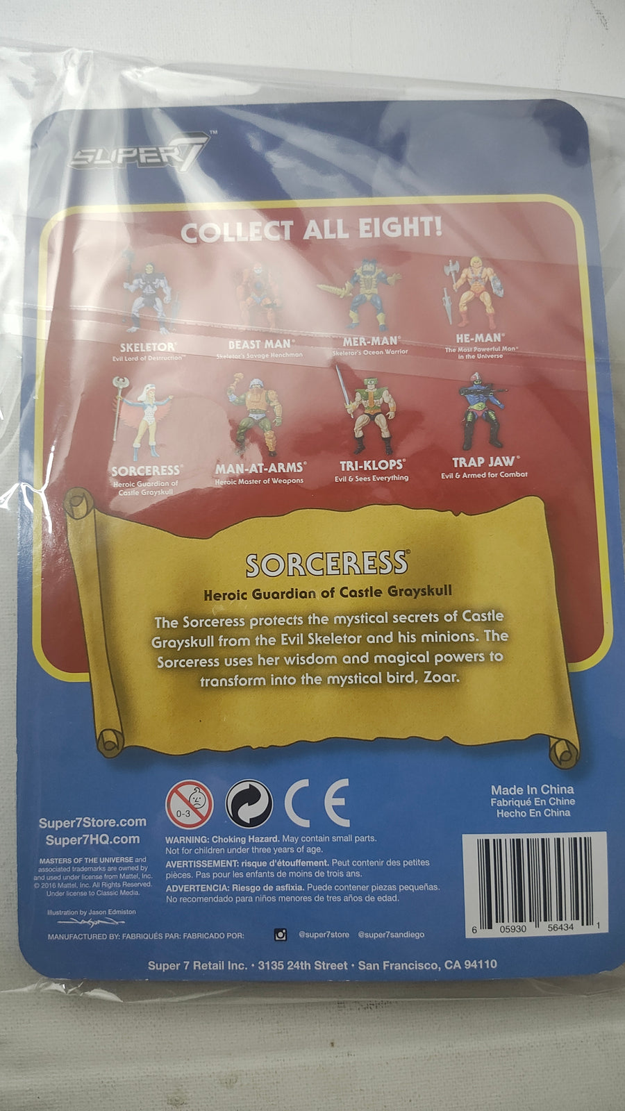 Super7 Masters of the Universe Sorceress: Unpunched Collectible Figure for Fans